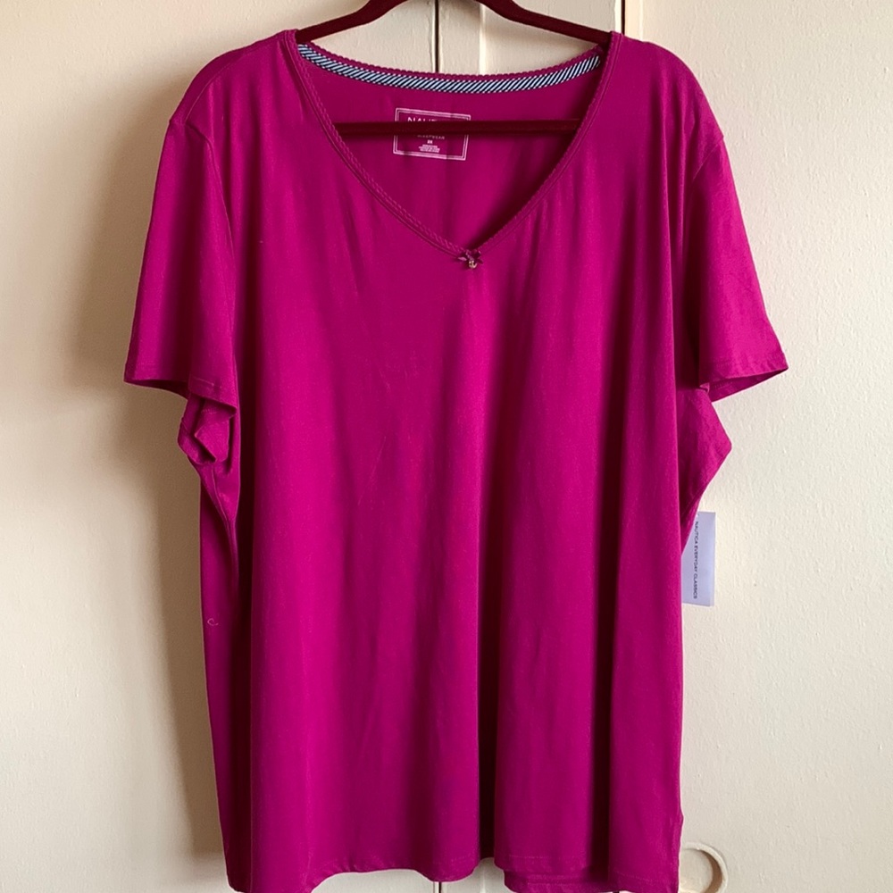 Plus size short sleeve pajama shirt NWT